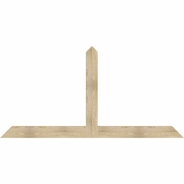Ekena Millwork Portland Rough Sawn Timber Gable Bracket, Douglas Fir, 96"W x 48"H x 4"D x 6"F, 12/12 Pitch GBW096X48X0406POR00RDF - main